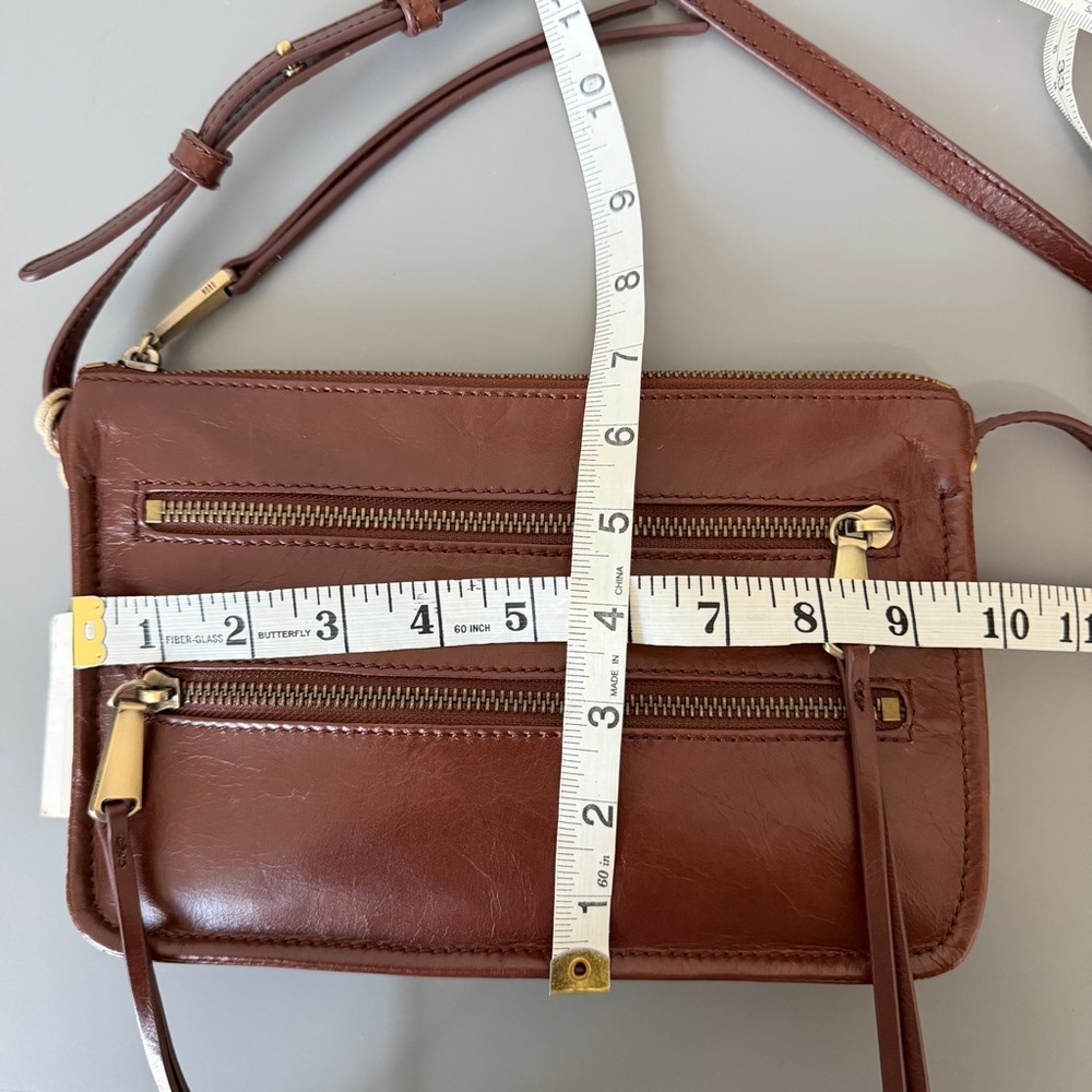 New Hobo International Mission Chocolate Brown Leather Crossbody Bag - Picture 7 of 11